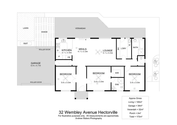 Floorplan of Homely house listing, 32 Wembley Avenue, Hectorville SA 5073