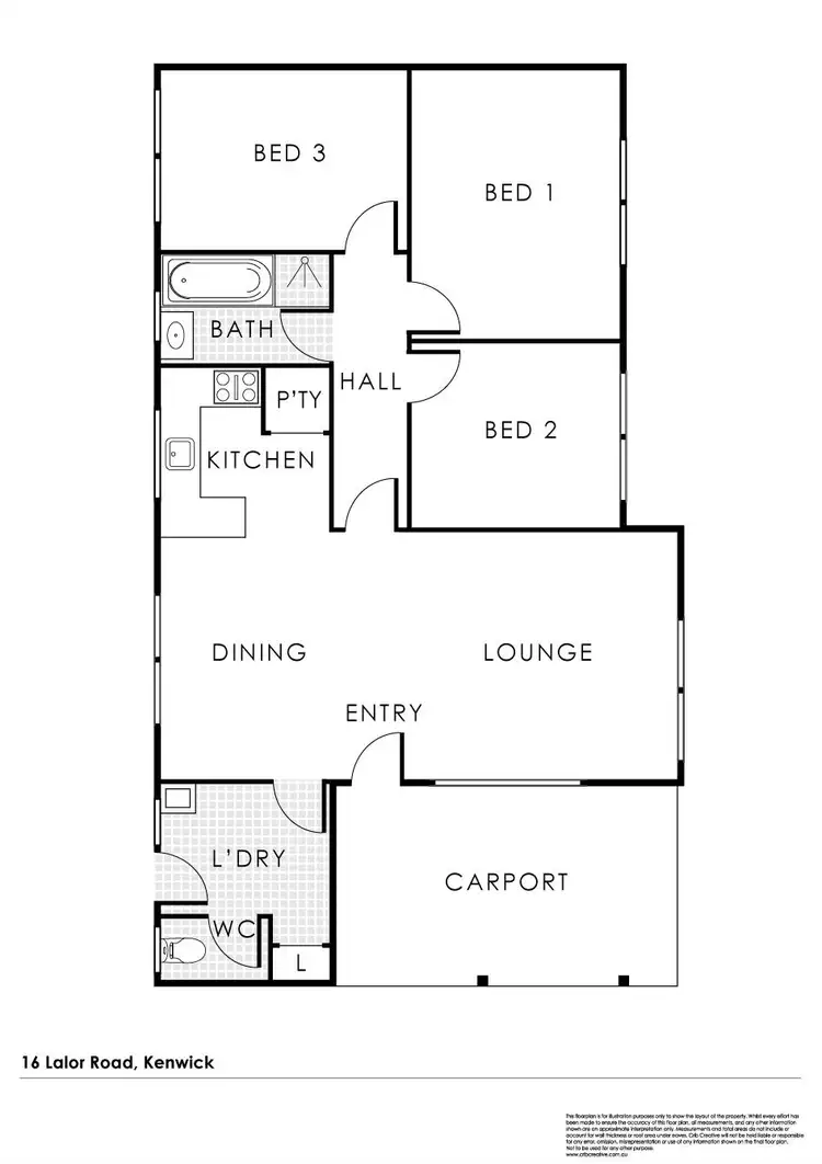 Floorplan of Homely house listing, 16 Lalor Road, Kenwick WA 6107