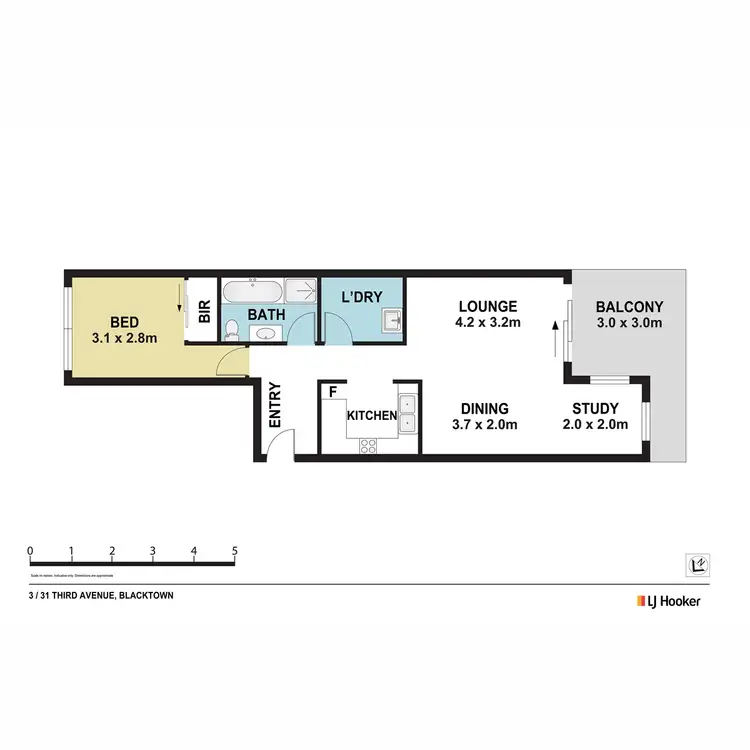 Floorplan of Homely apartment listing, 3/31 Third Avenue, Blacktown NSW 2148