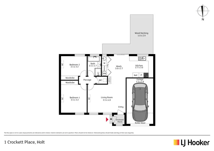 Floorplan of Homely house listing, 1 Crockett Place, Holt ACT 2615