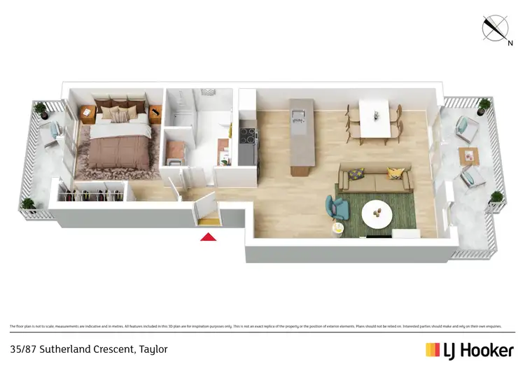 Floorplan of Homely apartment listing, 35/87 Sutherland Crescent, Taylor ACT 2913