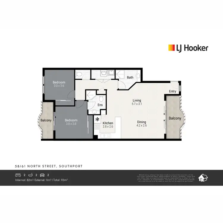 Floorplan of Homely apartment listing, 58/61 North Street, Southport QLD 4215