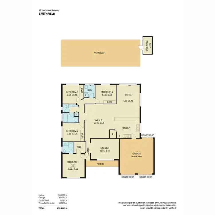 Floorplan of Homely house listing, 13 Strathmore Avenue, Smithfield SA 5114