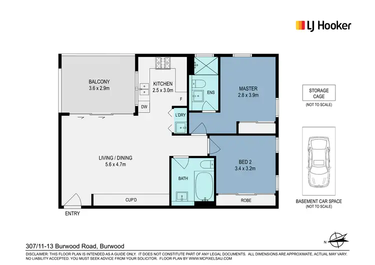 Floorplan of Homely unit listing, 307/11-13 Burwood Road, Burwood NSW 2134