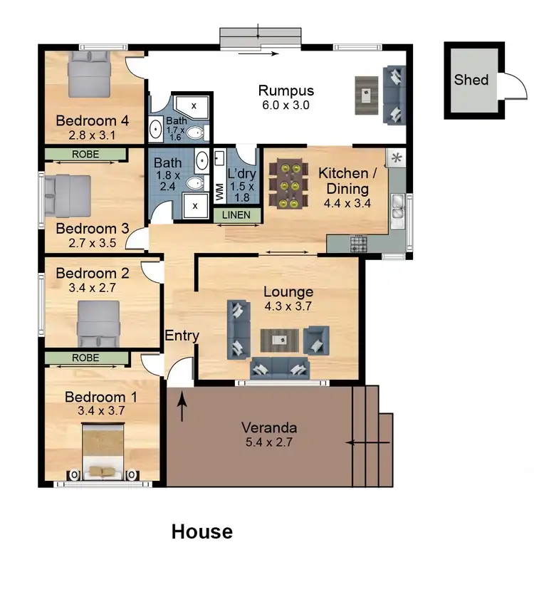 Floorplan of Homely house listing, 54 Rosford Street, Smithfield NSW 2164
