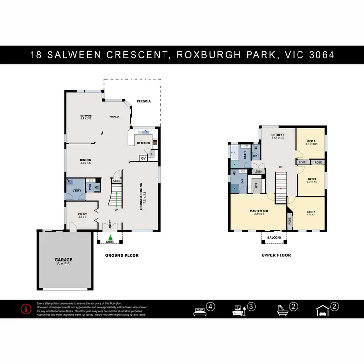 Floorplan of Homely house listing, 18 Salween Crescent, Roxburgh Park VIC 3064