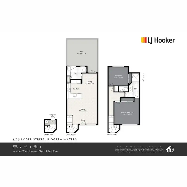 Floorplan of Homely townhouse listing, 3/25 Loder Street, Biggera Waters QLD 4216
