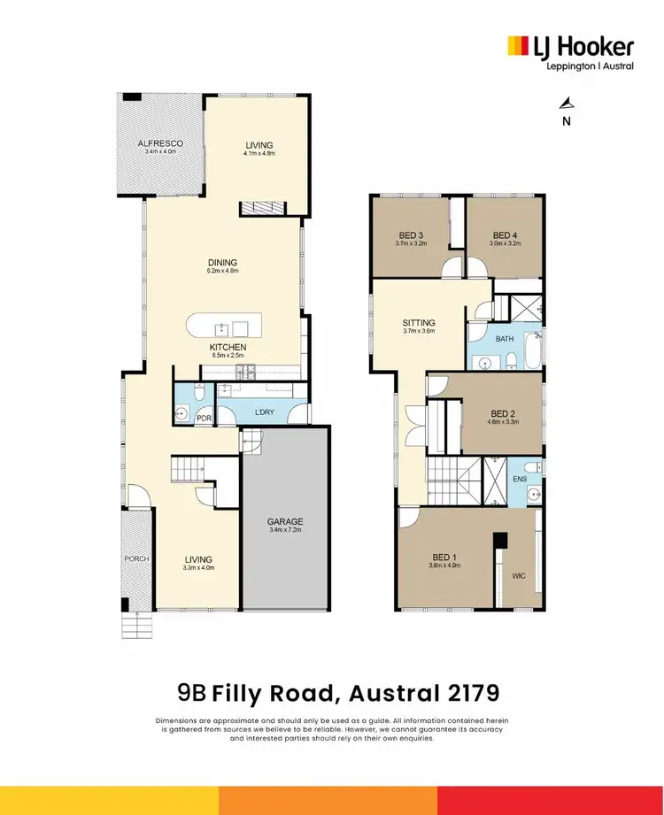 Floorplan of Homely semi-detached listing, 9B Filly Road, Austral NSW 2179