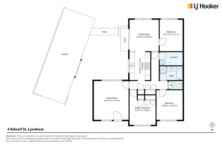 Floorplan of Homely house listing, 4 Edwell Place, Lyneham ACT 2602