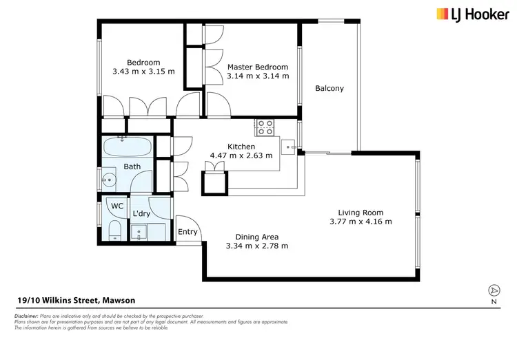 Floorplan of Homely unit listing, 19/10 Wilkins Street, Mawson ACT 2607