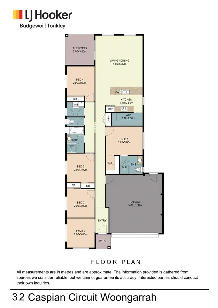 Floorplan of Homely house listing, 32 Caspian Circuit, Woongarrah NSW 2259