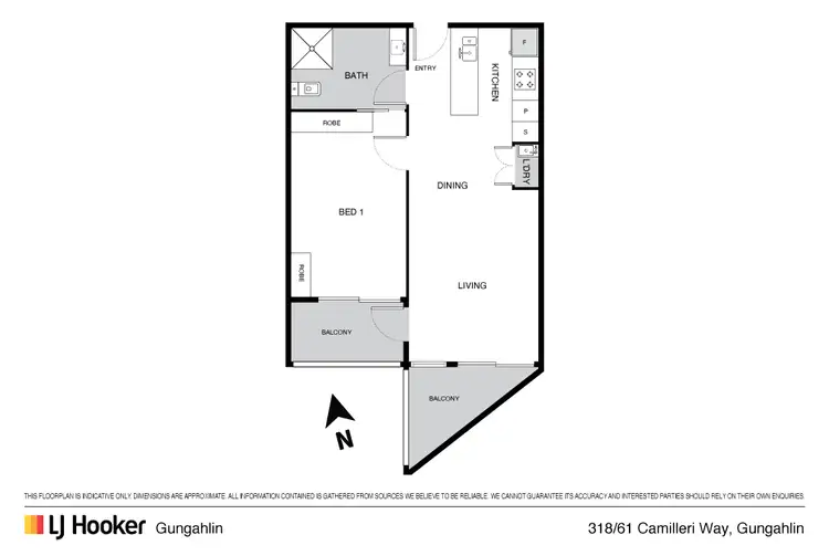 Floorplan of Homely apartment listing, 318/61 Camilleri Way, Gungahlin ACT 2912