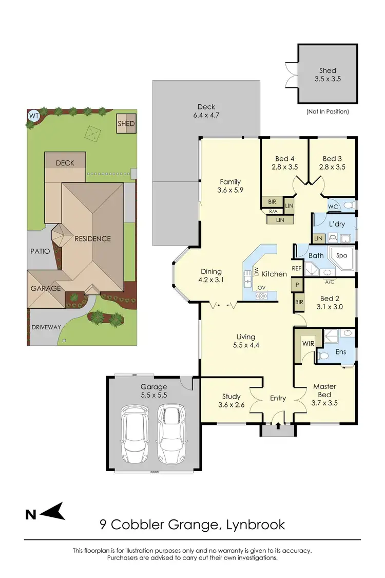 Floorplan of Homely house listing, 9 Cobbler Grange, Lynbrook VIC 3975