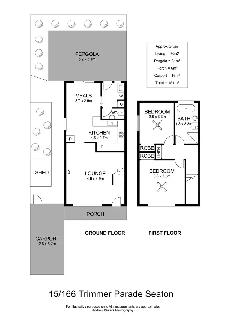 Floorplan of Homely unit listing, 15/166 Trimmer Parade, Seaton SA 5023