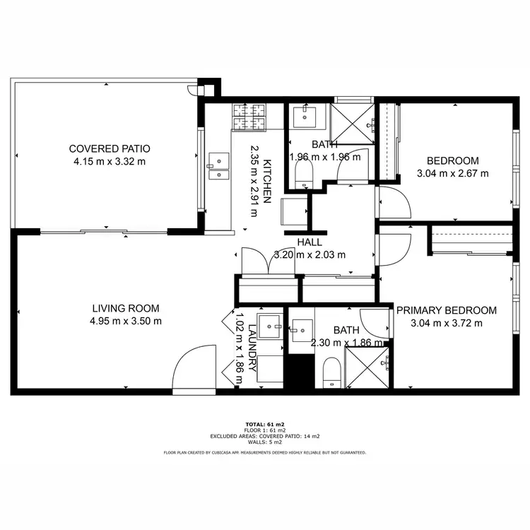 Floorplan of Homely apartment listing, 1/6 Forward Street, Mandurah WA 6210