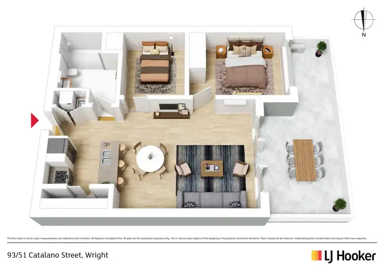 Floorplan of Homely apartment listing, 93/51 Catalano Street, Wright ACT 2611