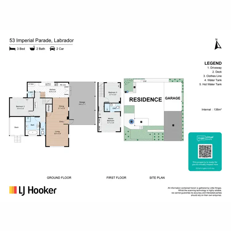 Floorplan of Homely semi-detached listing, 53 Imperial Parade, Labrador QLD 4215