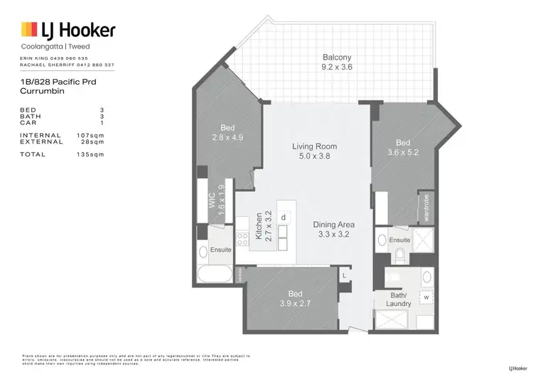 Floorplan of Homely unit listing, 1B/828 Pacific Parade, Currumbin QLD 4223