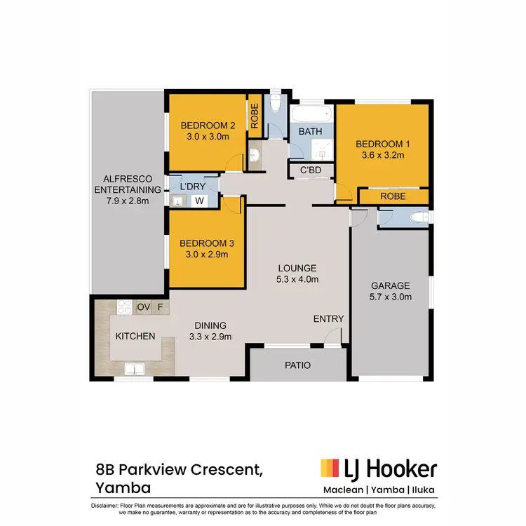 Floorplan of Homely house listing, 8B Parkview Crescent, Yamba NSW 2464