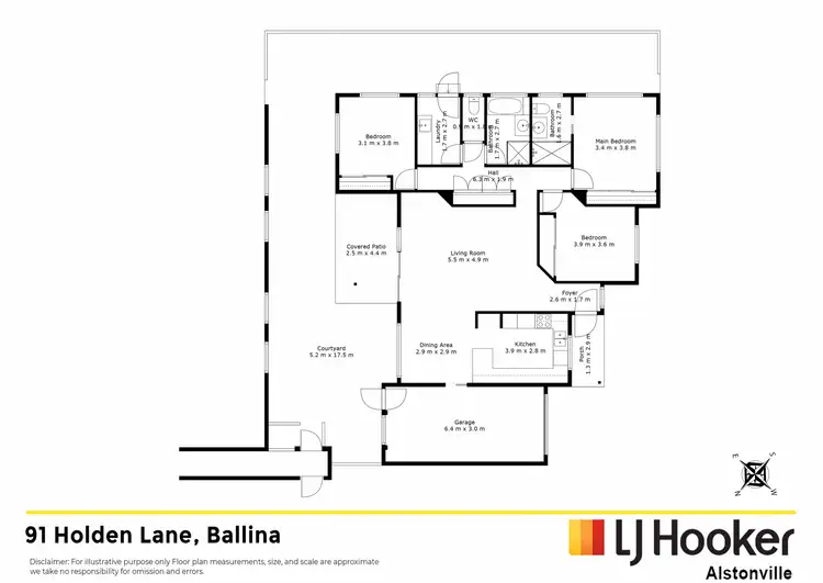 Floorplan of Homely unit listing, Unit 6/68-70 Crane Street (aka 91 Holden Lane), Ballina NSW 2478