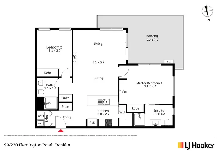 Floorplan of Homely apartment listing, 99/230 Flemington Road, Harrison ACT 2914