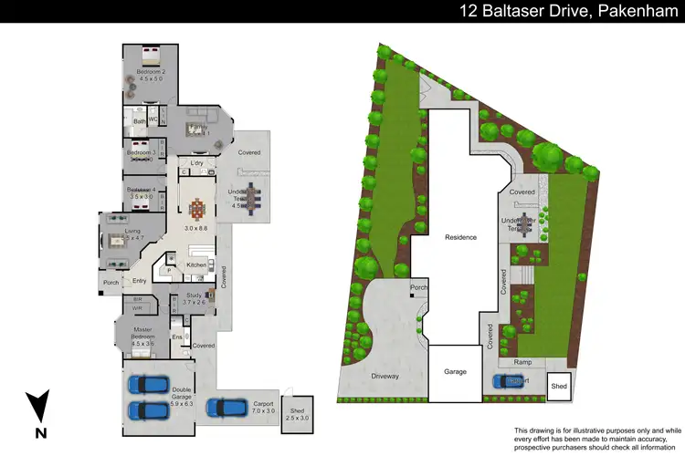 Floorplan of Homely house listing, 12 Baltaser Drive, Pakenham VIC 3810