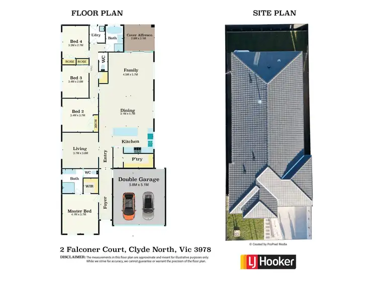 Floorplan of Homely house listing, 2 Falconer Court, Clyde North VIC 3978