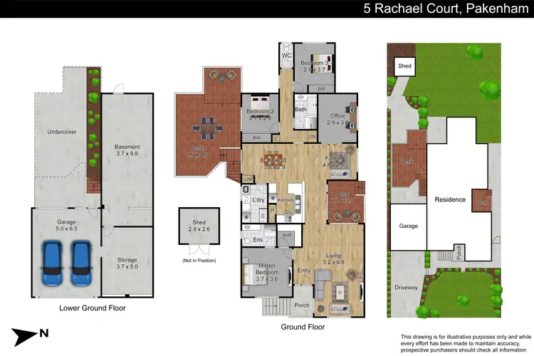 Floorplan of Homely house listing, 5 Rachael Court, Pakenham VIC 3810