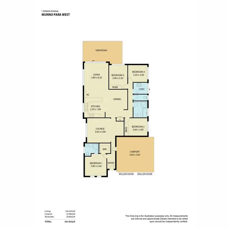 Floorplan of Homely house listing, 1 Antonio Avenue, Munno Para West SA 5115