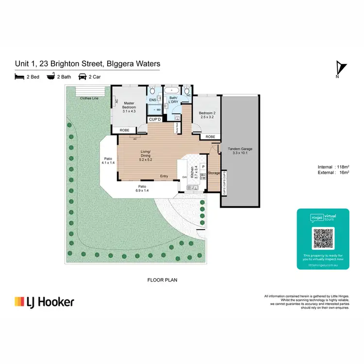 Floorplan of Homely apartment listing, 1/23 Brighton Street, Biggera Waters QLD 4216