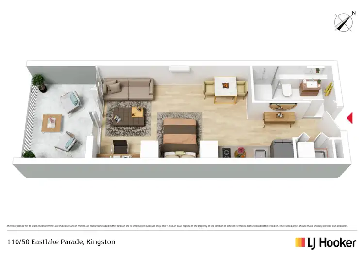 Floorplan of Homely apartment listing, 110/50 Eastlake Parade, Kingston ACT 2604