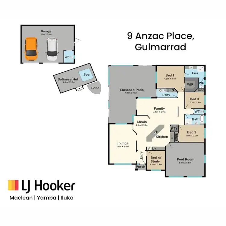 Floorplan of Homely house listing, 9 Anzac Place, Gulmarrad NSW 2463