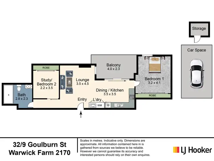Floorplan of Homely unit listing, 32/9 Goulburn Street, Warwick Farm NSW 2170