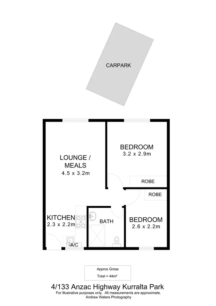 Floorplan of Homely unit listing, 4/133 Anzac Highway, Kurralta Park SA 5037