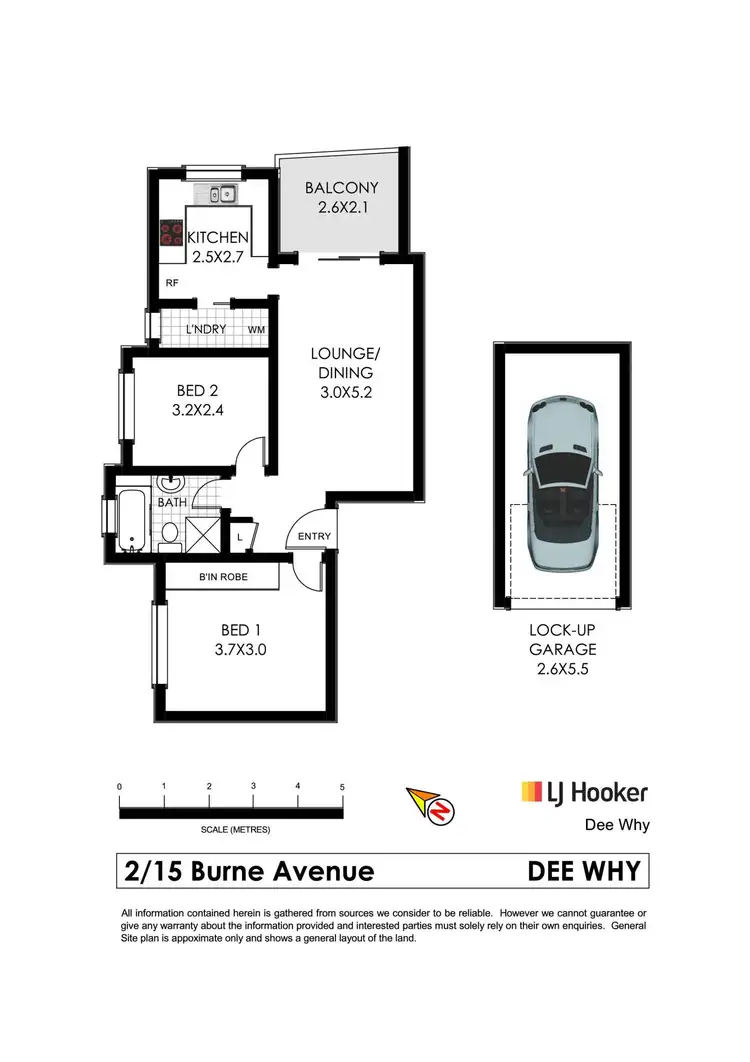 Floorplan of Homely apartment listing, 2/15 Burne Avenue, Dee Why NSW 2099