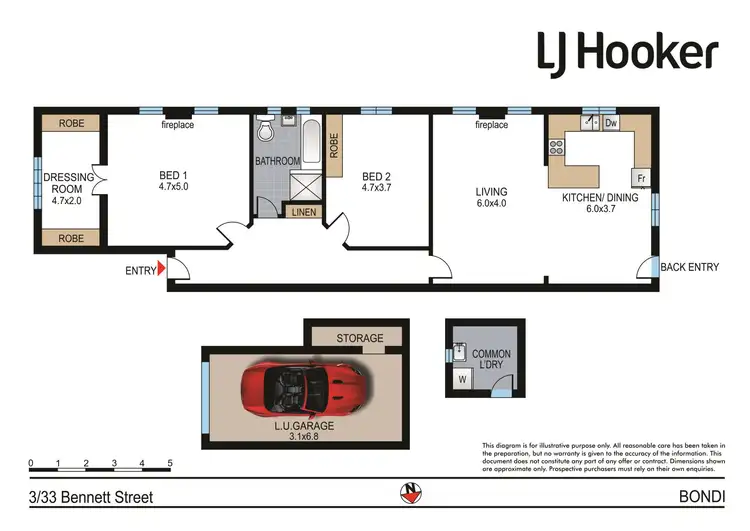 Floorplan of Homely apartment listing, 3/33 Bennett Street, Bondi NSW 2026