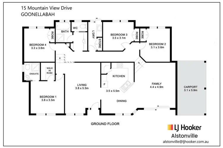 Floorplan of Homely house listing, 15 Mountain View Drive, Goonellabah NSW 2480