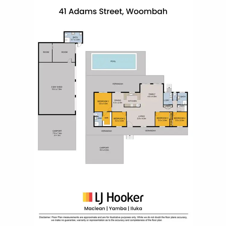 Floorplan of Homely house listing, 41 Adams Street, Woombah NSW 2469