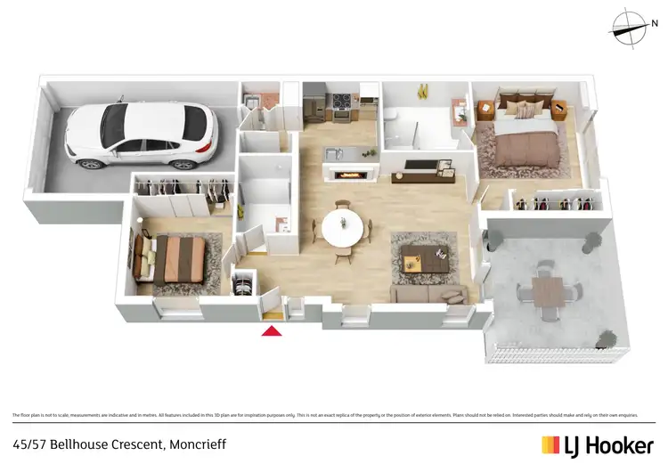 Floorplan of Homely townhouse listing, 45/57 Bellhouse Crescent, Moncrieff ACT 2914