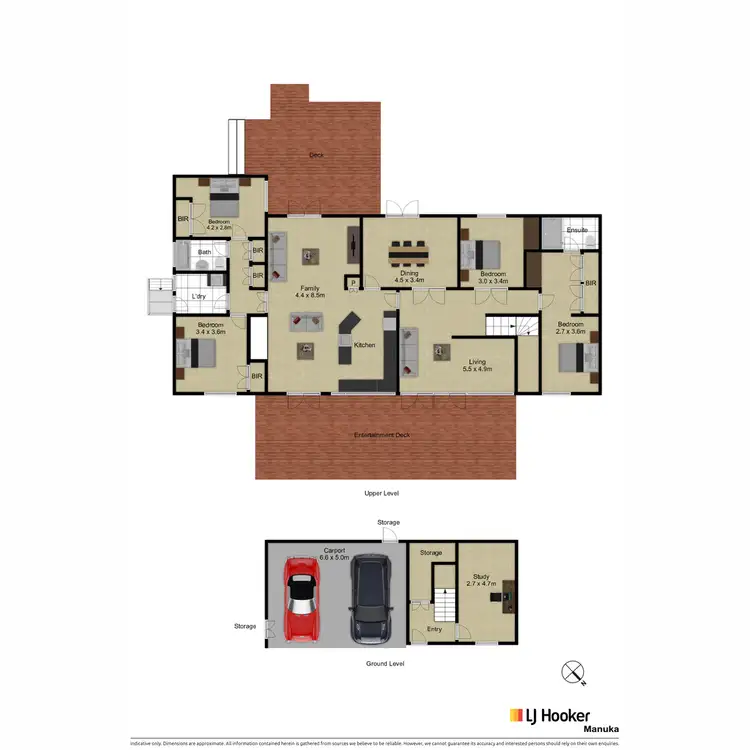 Floorplan of Homely house listing, 45 Endeavour Street, Red Hill ACT 2603