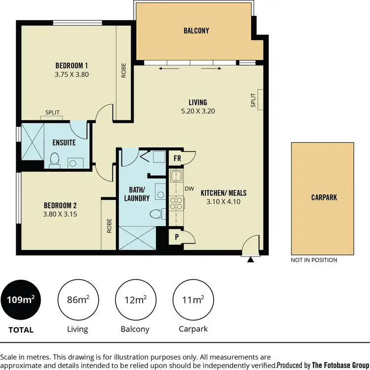 Floorplan of Homely unit listing, 101/89 Buchanan Drive, Woodforde SA 5072