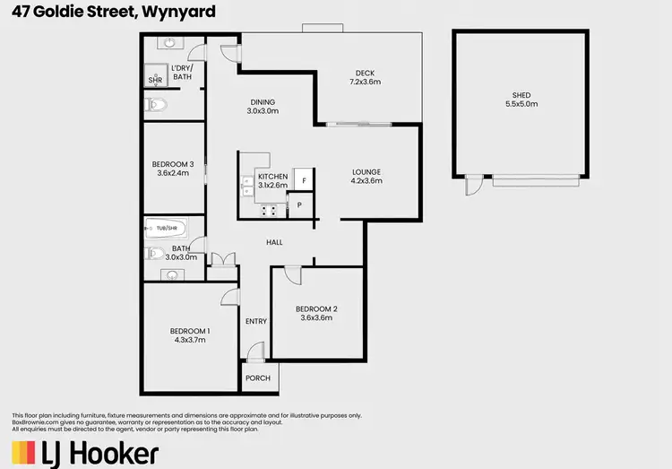 Floorplan of Homely house listing, 47 Goldie Street, Wynyard TAS 7325