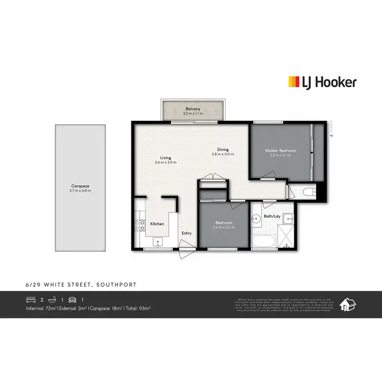 Floorplan of Homely unit listing, 6/29 White Street, Southport QLD 4215