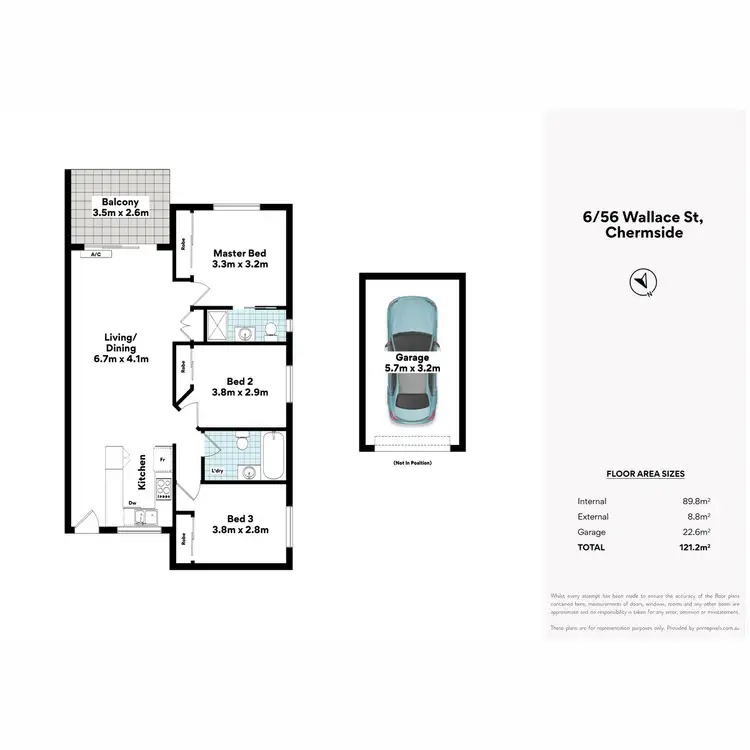 Floorplan of Homely apartment listing, 6/56 Wallace Street, Chermside QLD 4032