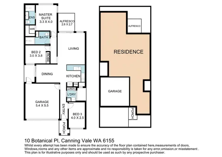 Floorplan of Homely house listing, 10 Botanical Place, Canning Vale WA 6155