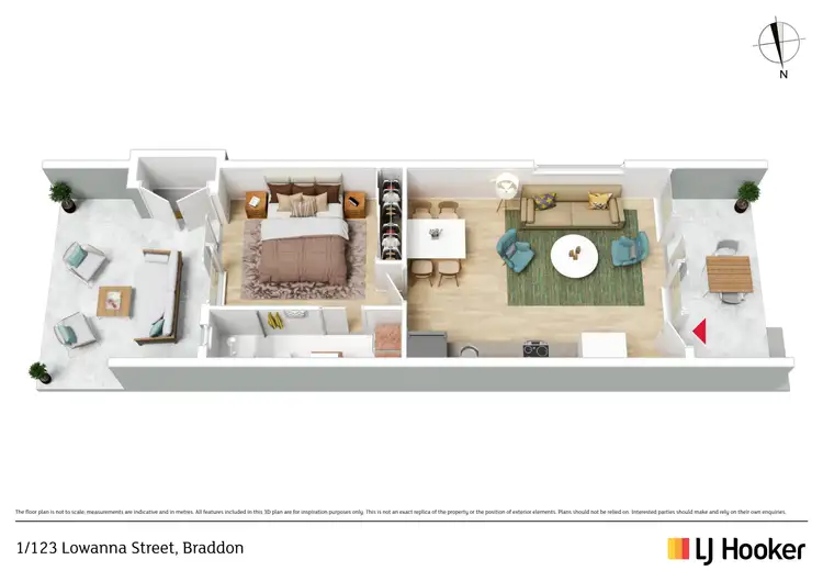 Floorplan of Homely apartment listing, 1/123 Lowanna Street, Braddon ACT 2612