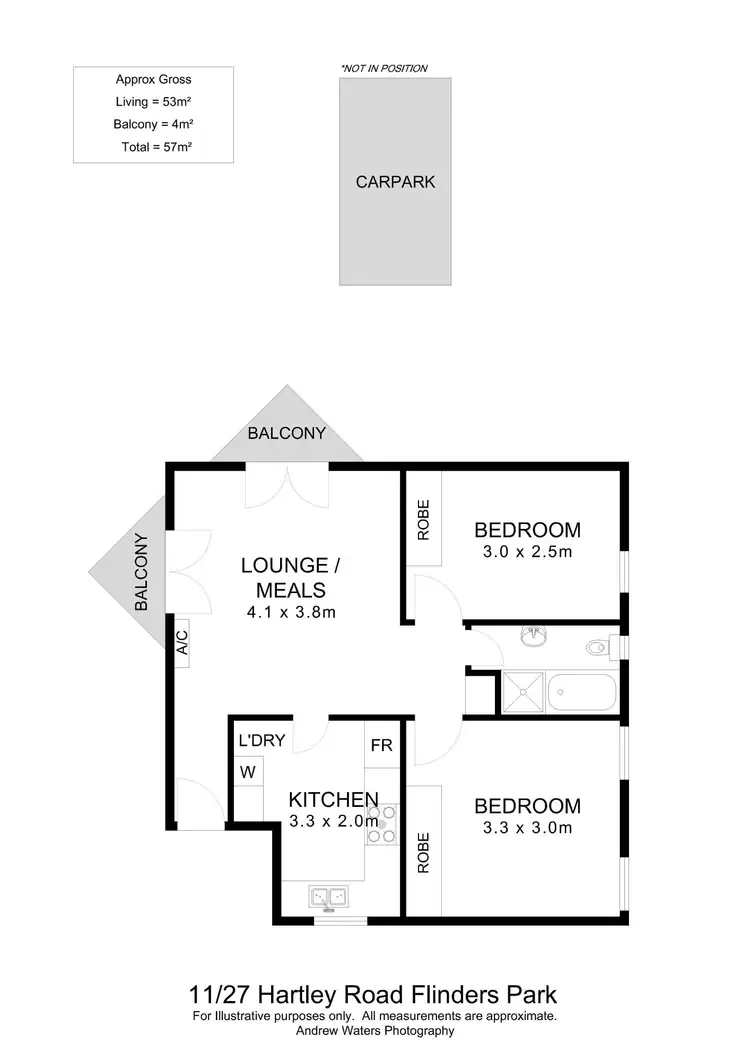 Floorplan of Homely unit listing, 11/27 Hartley Road, Flinders Park SA 5025