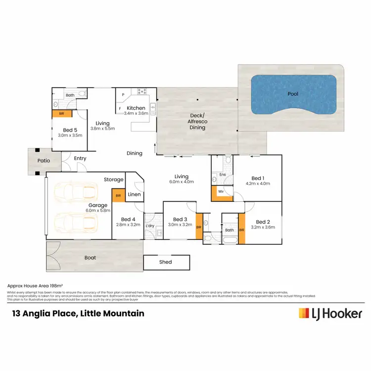Floorplan of Homely house listing, 13 Anglia Place, Little Mountain QLD 4551