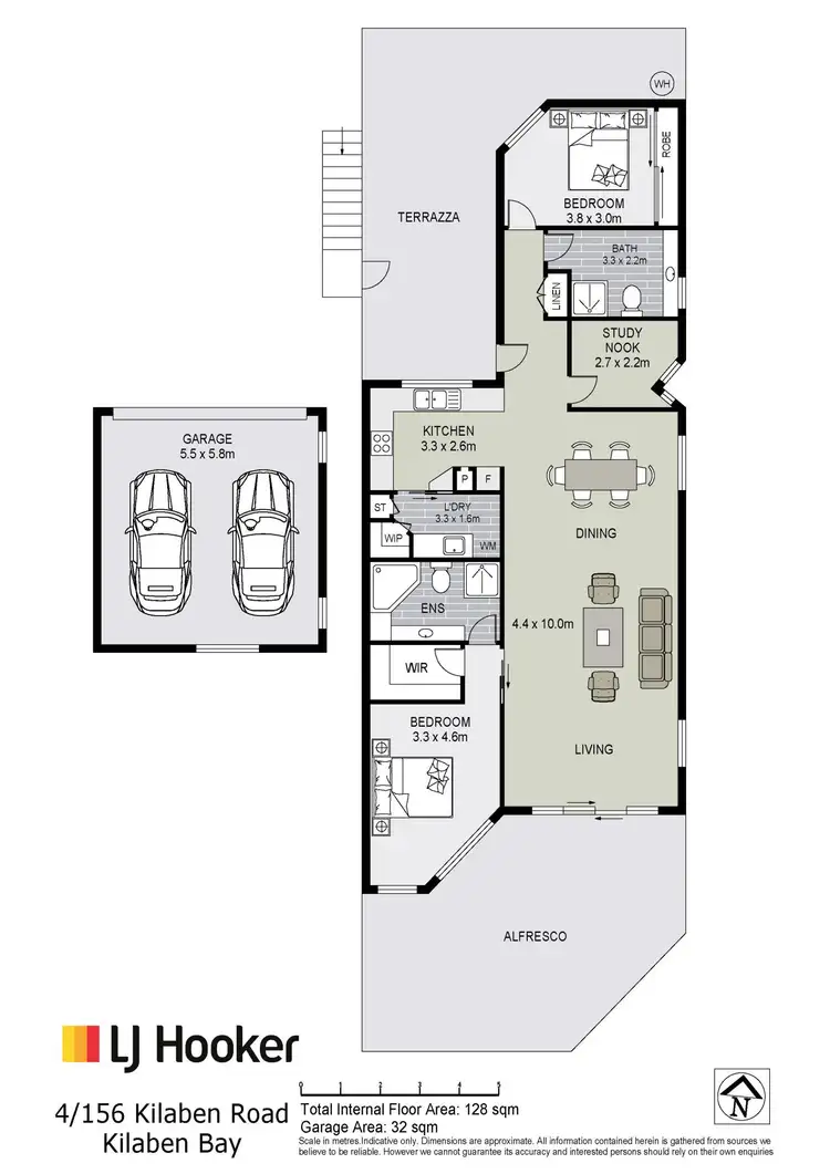 Floorplan of Homely apartment listing, 4/156 Kilaben Road, Kilaben Bay NSW 2283