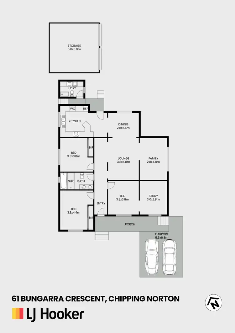 Floorplan of Homely house listing, 61 Bungarra Crescent, Chipping Norton NSW 2170